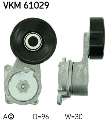 Tensioner Pulley, V-ribbed belt SKF VKM 61029
