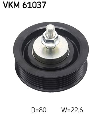 Deflection/Guide Pulley, V-ribbed belt SKF VKM 61037