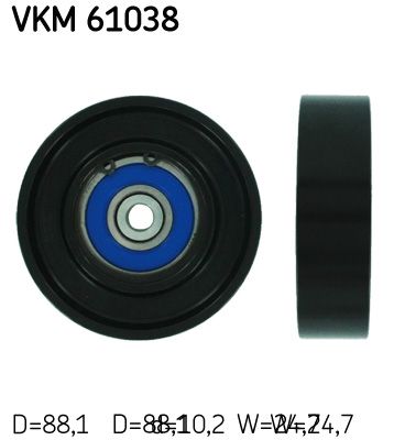 Deflection/Guide Pulley, V-ribbed belt SKF VKM 61038