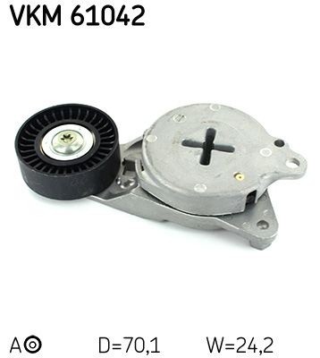 Tensioner Pulley, V-ribbed belt SKF VKM 61042