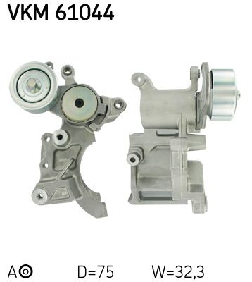 Tensioner Pulley, V-ribbed belt SKF VKM 61044