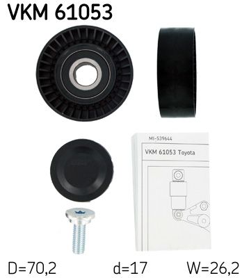 SKF VKM 61053 Deflection/Guide Pulley, V-ribbed belt