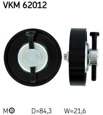 Tensioner Pulley, V-ribbed belt SKF VKM 62012