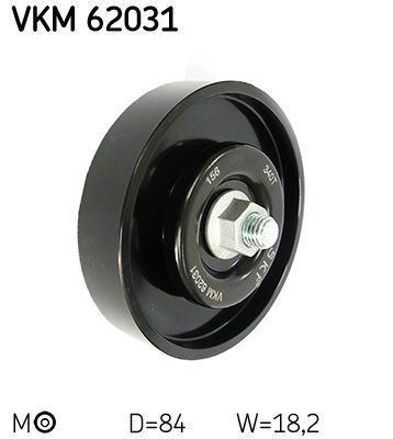Tensioner Pulley, V-ribbed belt SKF VKM 62031