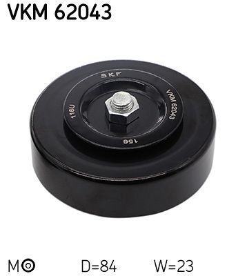 Tensioner Pulley, V-ribbed belt SKF VKM 62043
