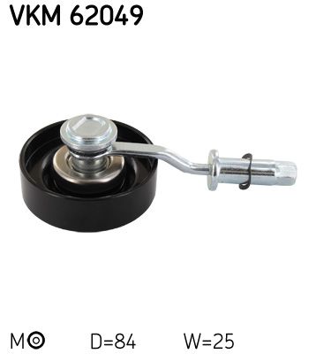 Tensioner Pulley, V-ribbed belt SKF VKM 62049