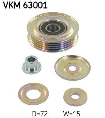 Deflection/Guide Pulley, V-ribbed belt SKF VKM 63001