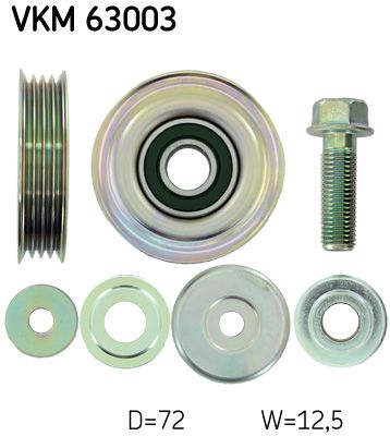SKF VKM 63003 Deflection/Guide Pulley, V-ribbed belt