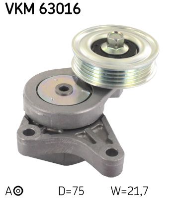 Tensioner Pulley, V-ribbed belt SKF VKM 63016