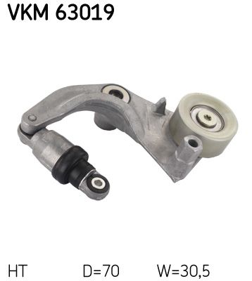 Tensioner Pulley, V-ribbed belt SKF VKM 63019