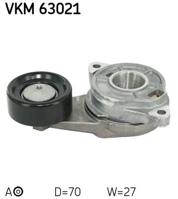 Tensioner Pulley, V-ribbed belt SKF VKM 63021