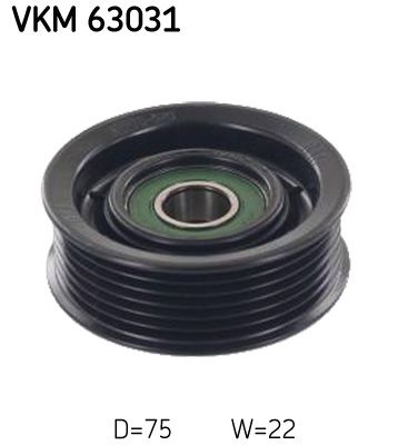 Deflection/Guide Pulley, V-ribbed belt SKF VKM 63031