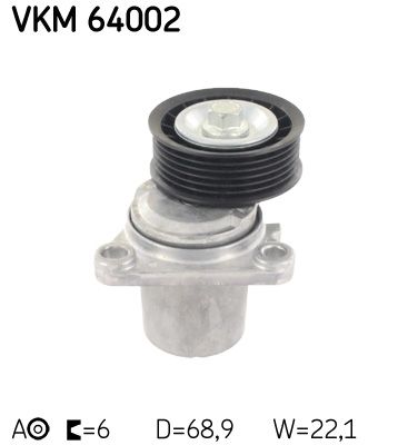 Tensioner Pulley, V-ribbed belt SKF VKM 64002