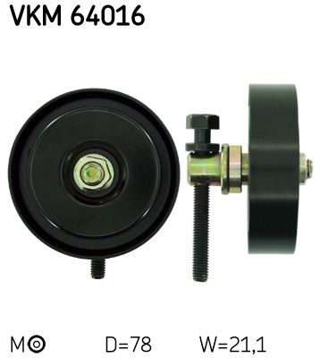 Deflection/Guide Pulley, V-ribbed belt SKF VKM 64016