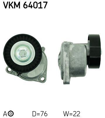 Tensioner Pulley, V-ribbed belt SKF VKM 64017