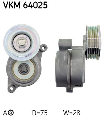 Tensioner Pulley, V-ribbed belt SKF VKM 64025