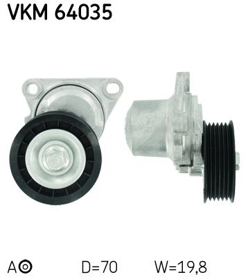 Tensioner Pulley, V-ribbed belt SKF VKM 64035