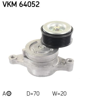Tensioner Pulley, V-ribbed belt SKF VKM 64052