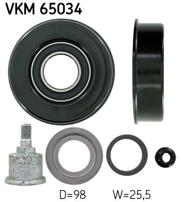 Deflection/Guide Pulley, V-ribbed belt SKF VKM 65034