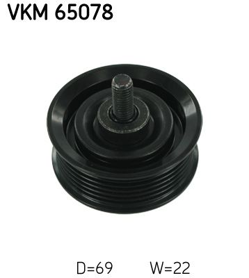 Deflection/Guide Pulley, V-ribbed belt SKF VKM 65078