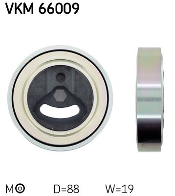 Tensioner Pulley, V-ribbed belt SKF VKM 66009
