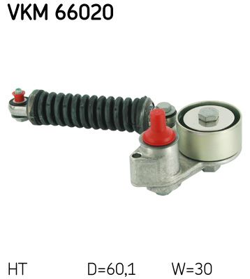 Tensioner Pulley, V-ribbed belt SKF VKM 66020