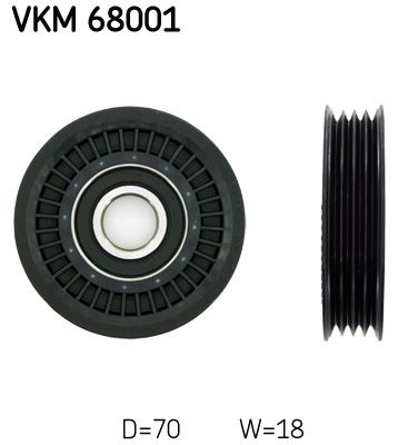 SKF VKM 68001 Deflection/Guide Pulley, V-ribbed belt