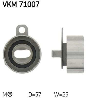 Tensioner Pulley, timing belt SKF VKM 71007