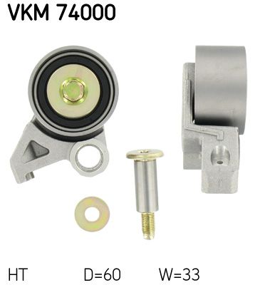 Tensioner Pulley, timing belt SKF VKM 74000