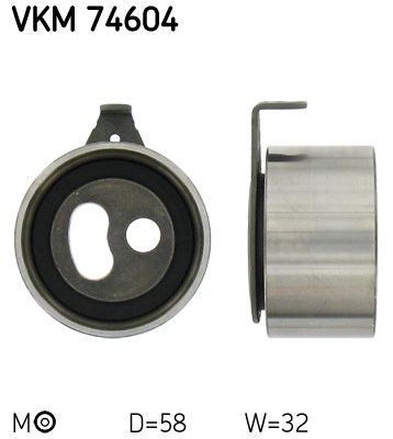 Tensioner Pulley, timing belt SKF VKM 74604