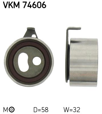 Tensioner Pulley, timing belt SKF VKM 74606