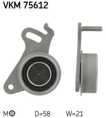 Tensioner Pulley, timing belt SKF VKM 75612