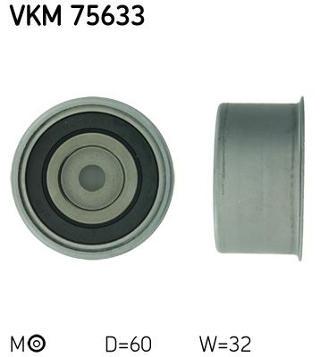 Tensioner Pulley, timing belt SKF VKM 75633
