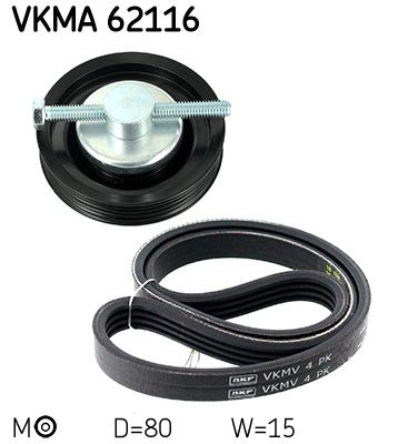 V-Ribbed Belt Set SKF VKMA 62116