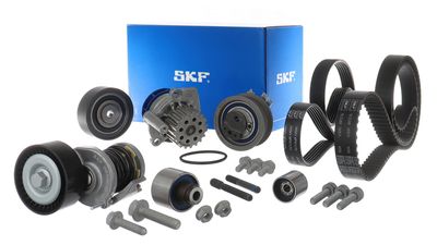 Water Pump + Timing/V-ribbed Belt Set SKF VKMC 11000