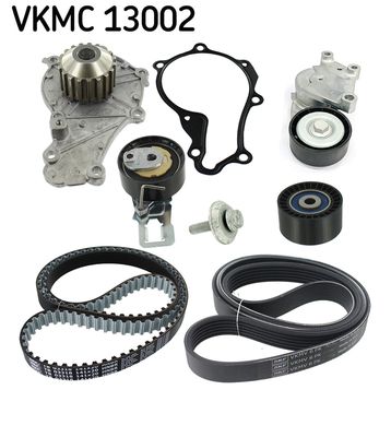 Water Pump + Timing/V-ribbed Belt Set SKF VKMC 13002