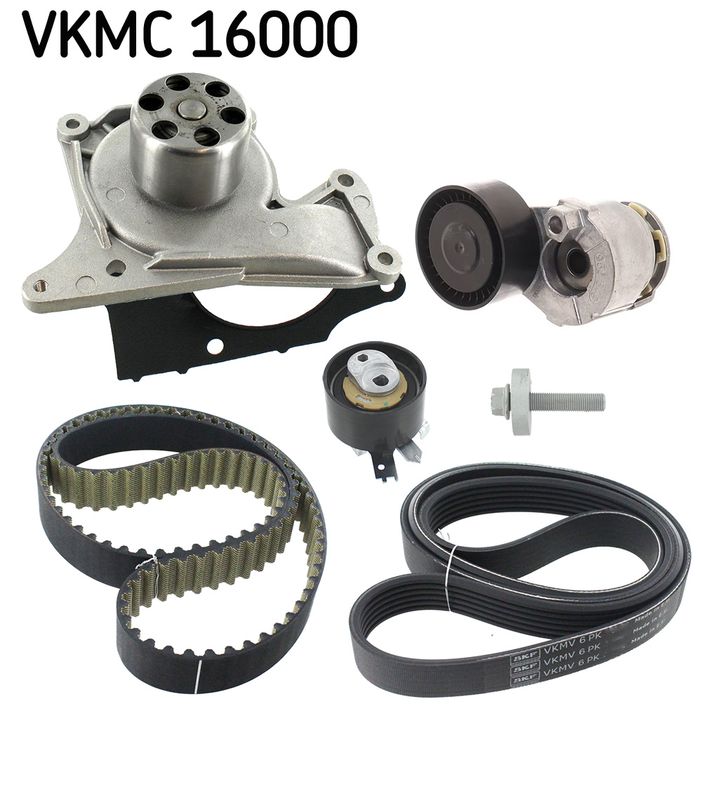 SKF VKMC 16000 Water Pump + Timing/V-ribbed Belt Set