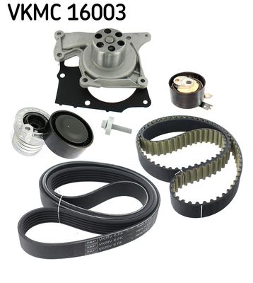 Water Pump + Timing/V-ribbed Belt Set SKF VKMC 16003