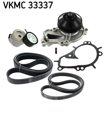 Water Pump + V-ribbed Belt Kit SKF VKMC 33337