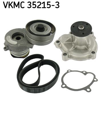 SKF VKMC 35215-3 Water Pump + V-Ribbed Belt Kit