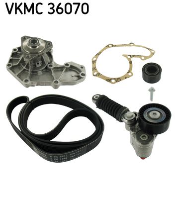 SKF VKMC 36070 Water Pump + V-Ribbed Belt Kit