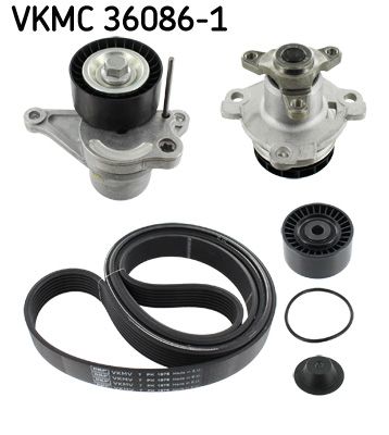 SKF VKMC 36086-1 Water Pump + V-Ribbed Belt Kit