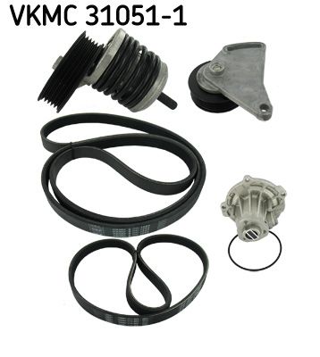 Water Pump + V-Ribbed Belt Kit SKF VKMC 31051-1