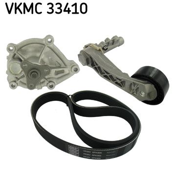 SKF VKMC 33410 Water Pump + V-Ribbed Belt Kit