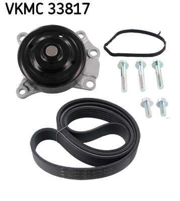 SKF VKMC 33817 Water Pump + V-Ribbed Belt Kit