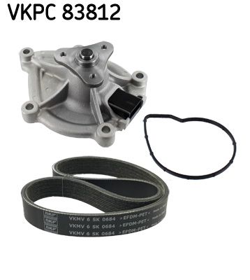 SKF VKMC 33843 Water Pump + V-Ribbed Belt Kit