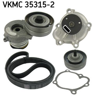 SKF VKMC 35315-2 Water Pump + V-Ribbed Belt Kit