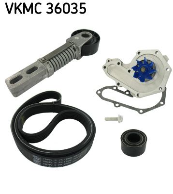 SKF VKMC 36035 Water Pump + V-Ribbed Belt Kit