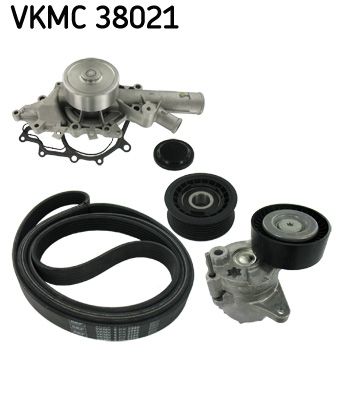 SKF VKMC 38021 Water Pump + V-Ribbed Belt Kit