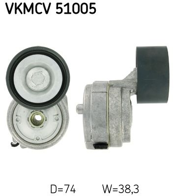Tensioner Pulley, V-ribbed belt SKF VKMCV 51005